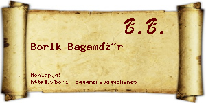 Borik Bagamér névjegykártya
